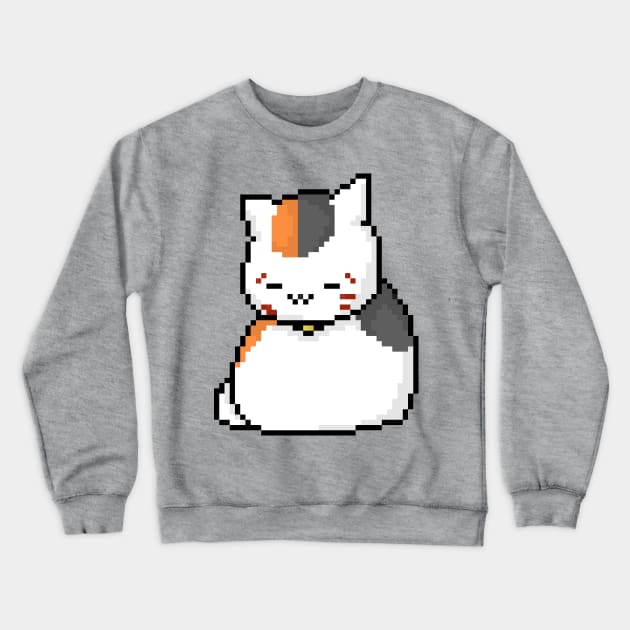 Nyanko-sensei Pixel Art Crewneck Sweatshirt by Tatsu_chan